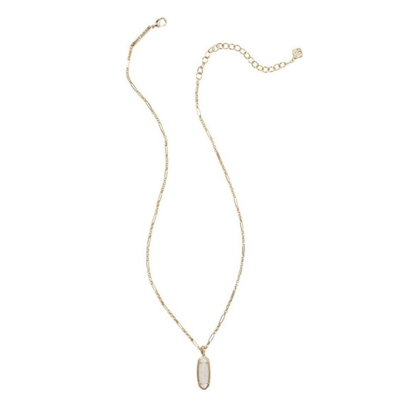Kendra Scott Eva 14K Gold Over Brass Long Pendant Necklace Mother of Pearl new - Picture 5 of 8